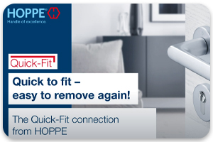 The Quick-Fit connection from HOPPE: Quick to fit – easy to remove again!